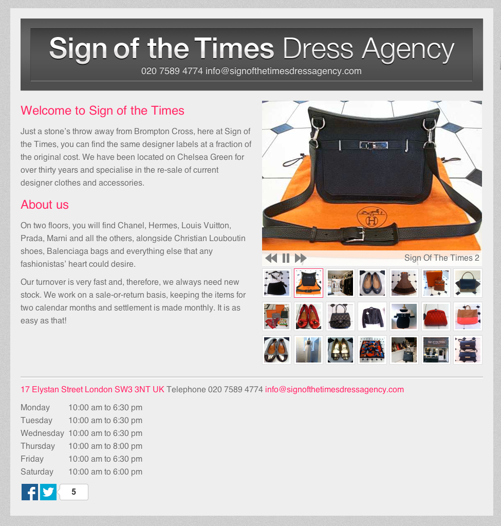 Sign of the Times Dress Agency